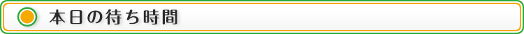本日の待ち時間